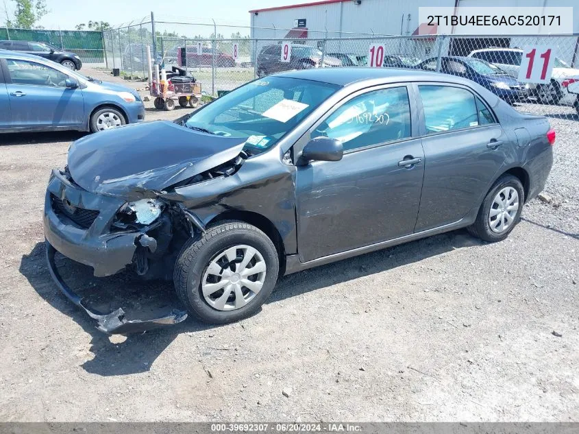 2010 Toyota Corolla Le VIN: 2T1BU4EE6AC520171 Lot: 39692307