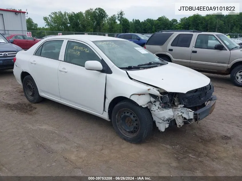 2010 Toyota Corolla Le VIN: JTDBU4EE0A9101822 Lot: 39753208