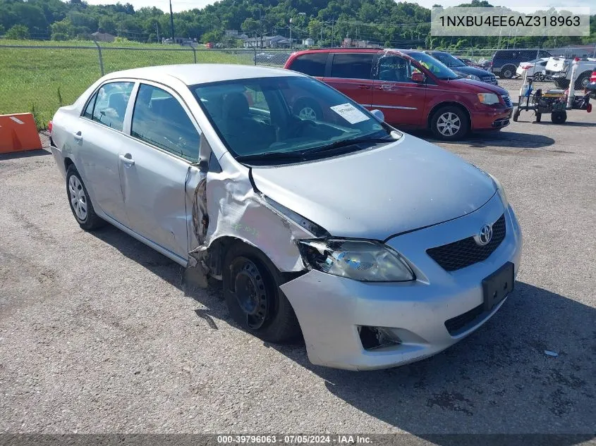 2010 Toyota Corolla Le VIN: 1NXBU4EE6AZ318963 Lot: 39796063