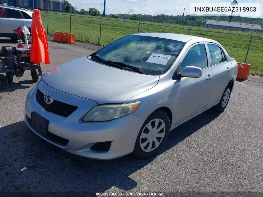 2010 Toyota Corolla Le VIN: 1NXBU4EE6AZ318963 Lot: 39796063