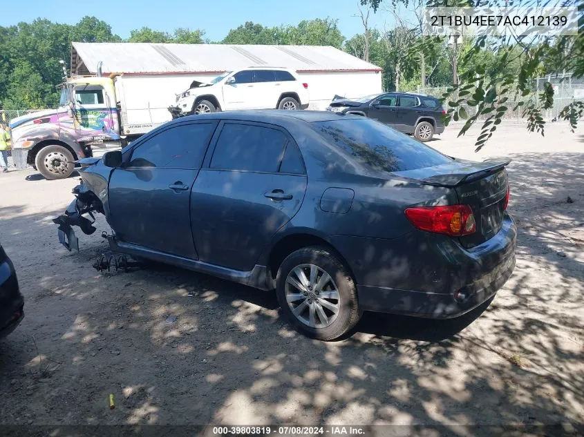 2010 Toyota Corolla S VIN: 2T1BU4EE7AC412139 Lot: 39803819