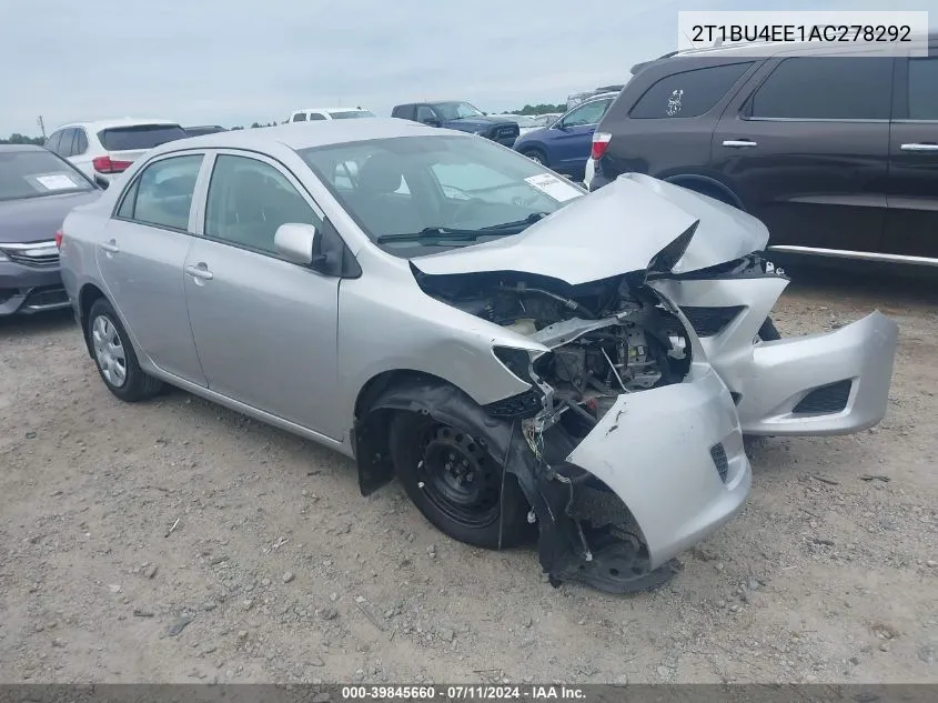 2010 Toyota Corolla Le VIN: 2T1BU4EE1AC278292 Lot: 39845660