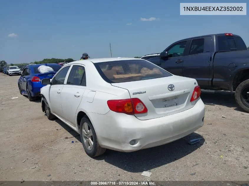 2010 Toyota Corolla Le VIN: 1NXBU4EEXAZ352002 Lot: 39867718