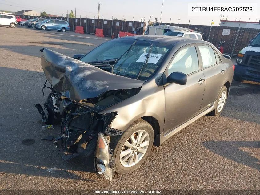 2010 Toyota Corolla S VIN: 2T1BU4EE8AC502528 Lot: 39869486