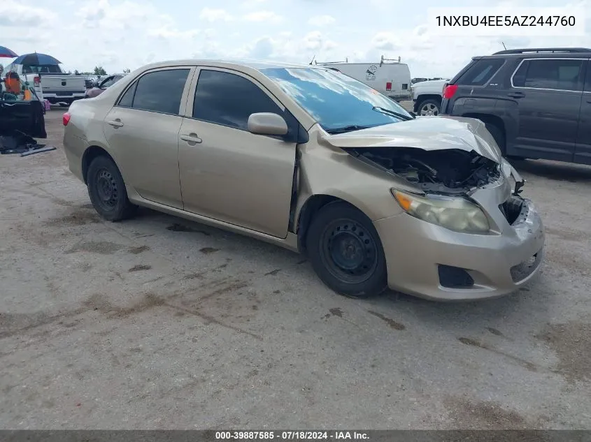 2010 Toyota Corolla Le VIN: 1NXBU4EE5AZ244760 Lot: 39887585