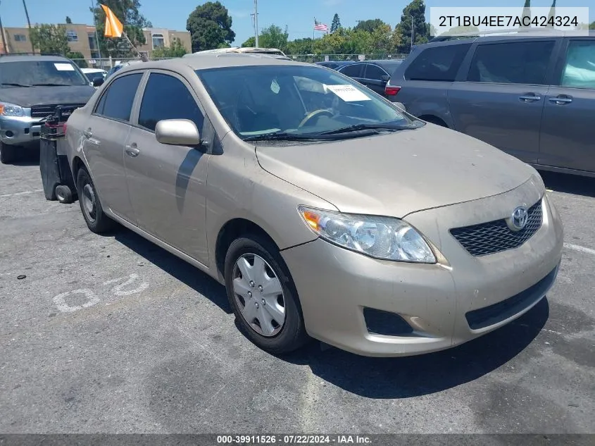 2010 Toyota Corolla Le VIN: 2T1BU4EE7AC424324 Lot: 39911526