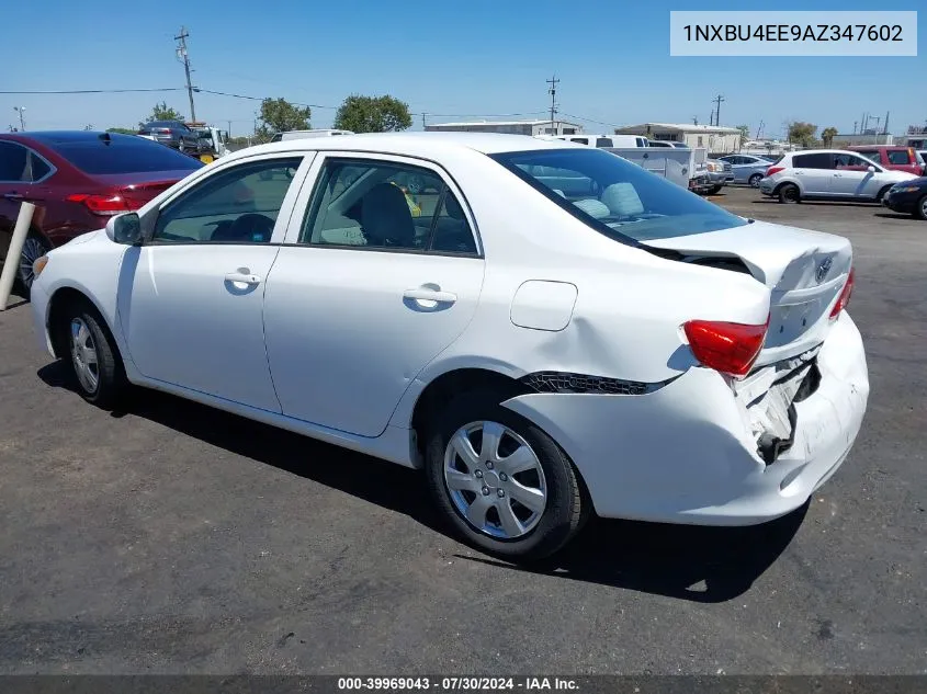 2010 Toyota Corolla Le VIN: 1NXBU4EE9AZ347602 Lot: 39969043