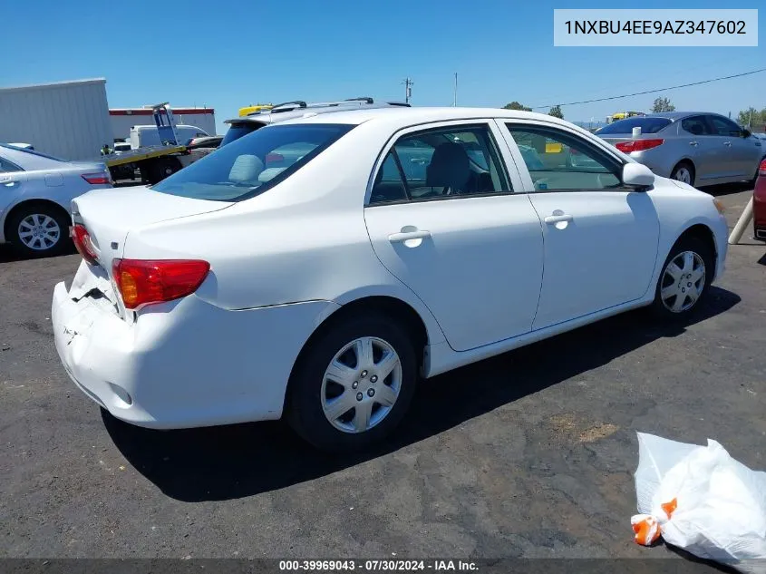 2010 Toyota Corolla Le VIN: 1NXBU4EE9AZ347602 Lot: 39969043