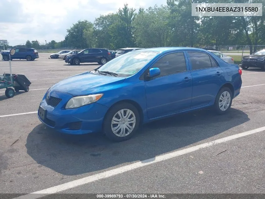 2010 Toyota Corolla Le VIN: 1NXBU4EE8AZ315580 Lot: 39989793