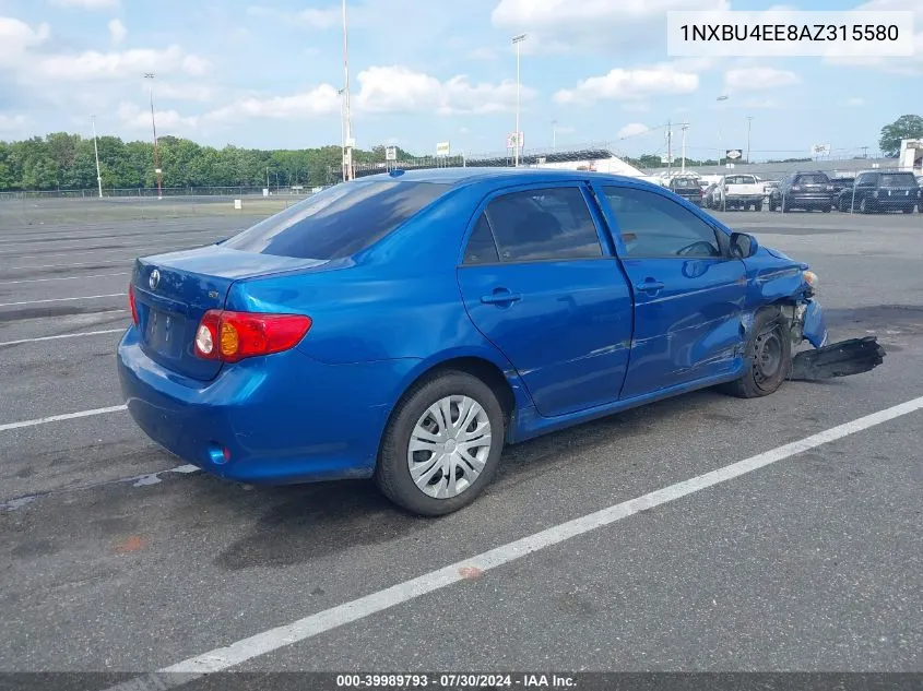 2010 Toyota Corolla Le VIN: 1NXBU4EE8AZ315580 Lot: 39989793