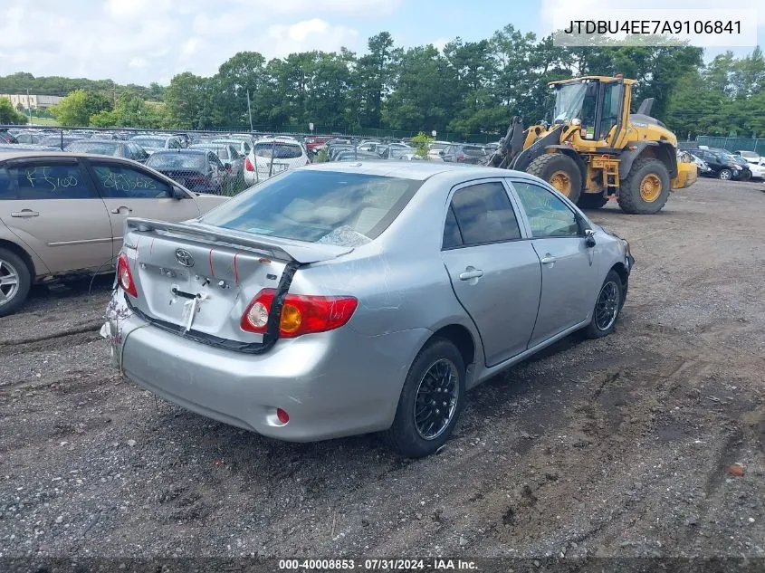 2010 Toyota Corolla Le VIN: JTDBU4EE7A9106841 Lot: 40008853