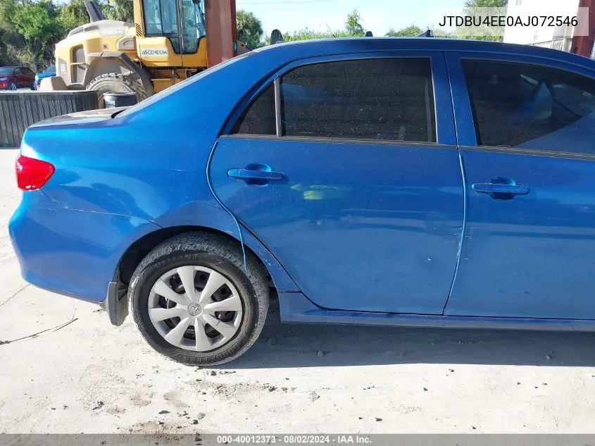 2010 Toyota Corolla Le VIN: JTDBU4EE0AJ072546 Lot: 40012373