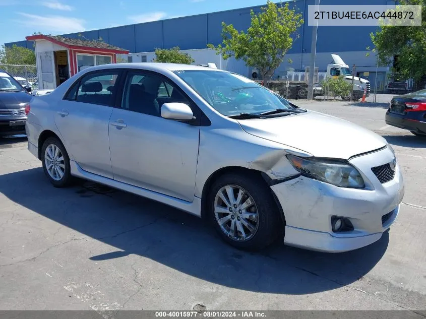 2010 Toyota Corolla S VIN: 2T1BU4EE6AC444872 Lot: 40015977