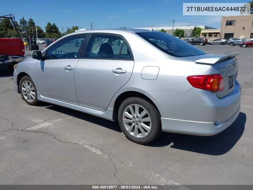 2010 Toyota Corolla S VIN: 2T1BU4EE6AC444872 Lot: 40015977