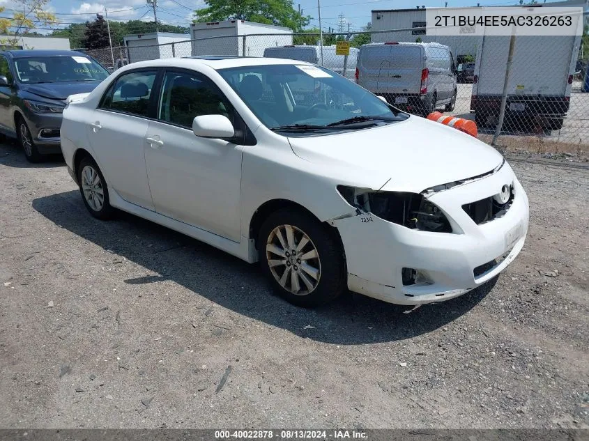 2010 Toyota Corolla S VIN: 2T1BU4EE5AC326263 Lot: 40022878