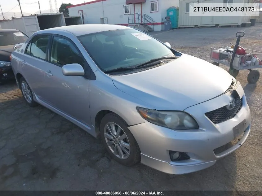 2010 Toyota Corolla S VIN: 2T1BU4EE0AC448173 Lot: 40036058