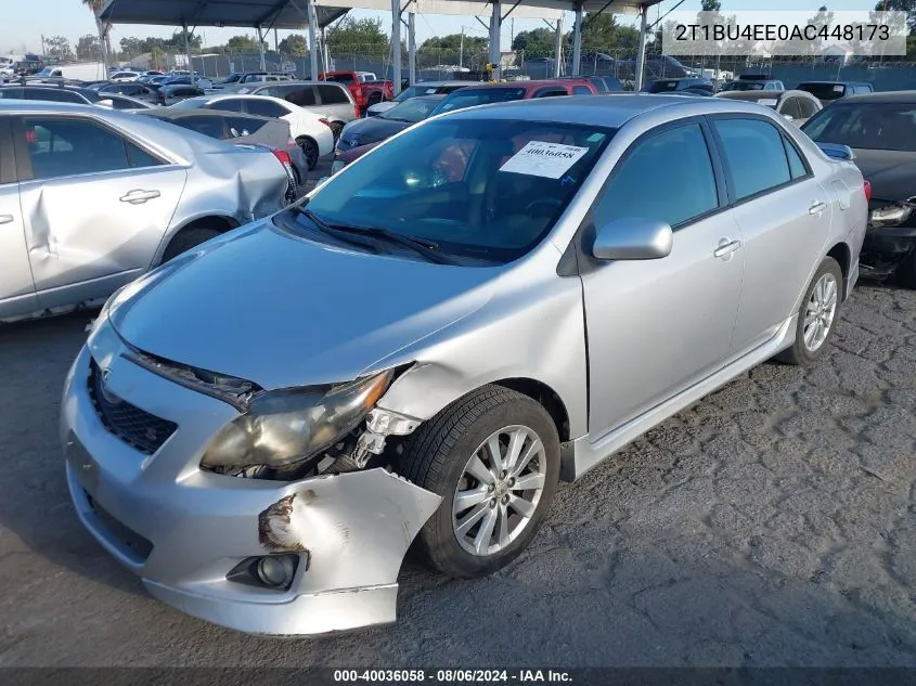 2010 Toyota Corolla S VIN: 2T1BU4EE0AC448173 Lot: 40036058