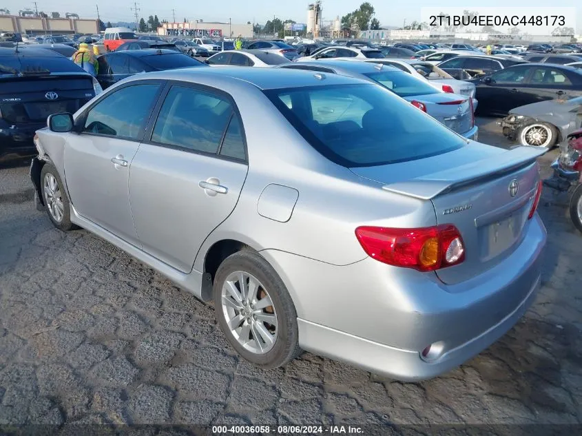 2010 Toyota Corolla S VIN: 2T1BU4EE0AC448173 Lot: 40036058