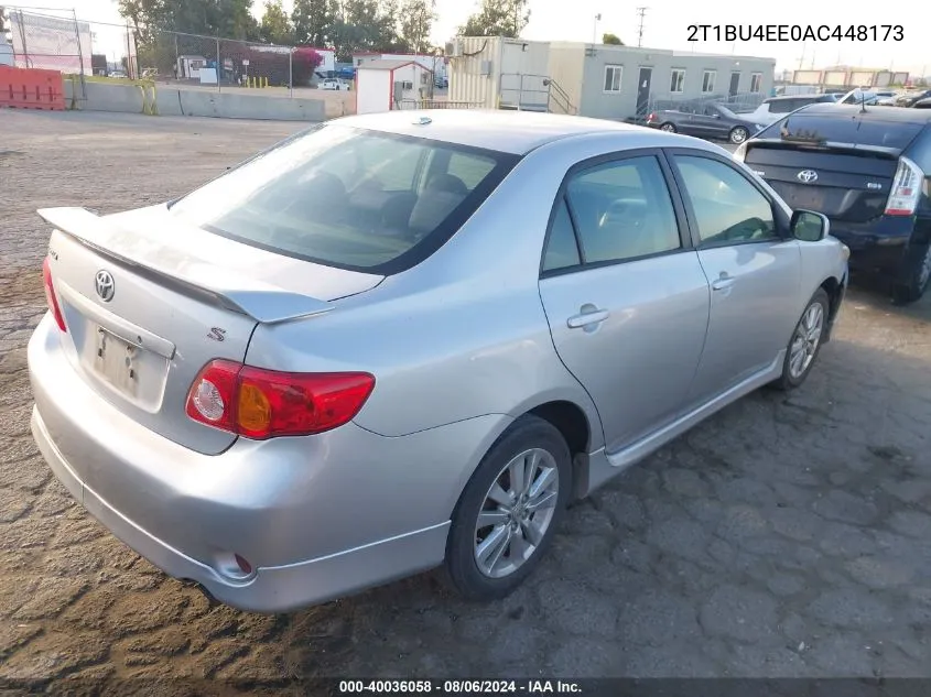 2010 Toyota Corolla S VIN: 2T1BU4EE0AC448173 Lot: 40036058