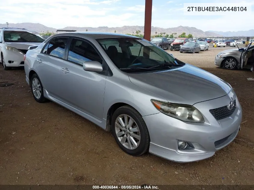 2010 Toyota Corolla S VIN: 2T1BU4EE3AC448104 Lot: 40036544