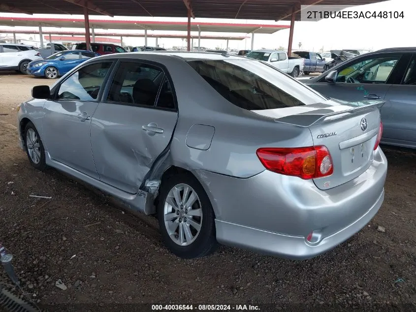 2010 Toyota Corolla S VIN: 2T1BU4EE3AC448104 Lot: 40036544