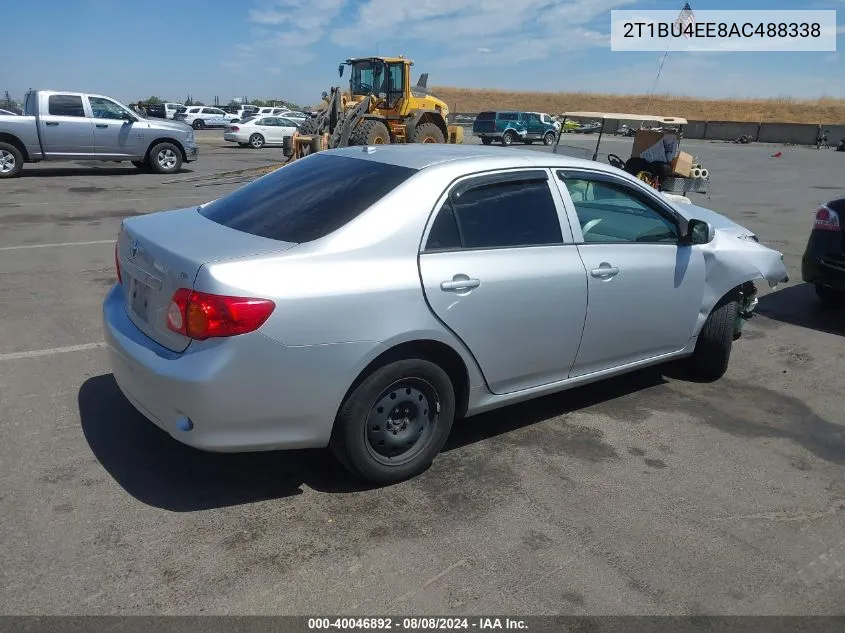 2010 Toyota Corolla Le VIN: 2T1BU4EE8AC488338 Lot: 40046892