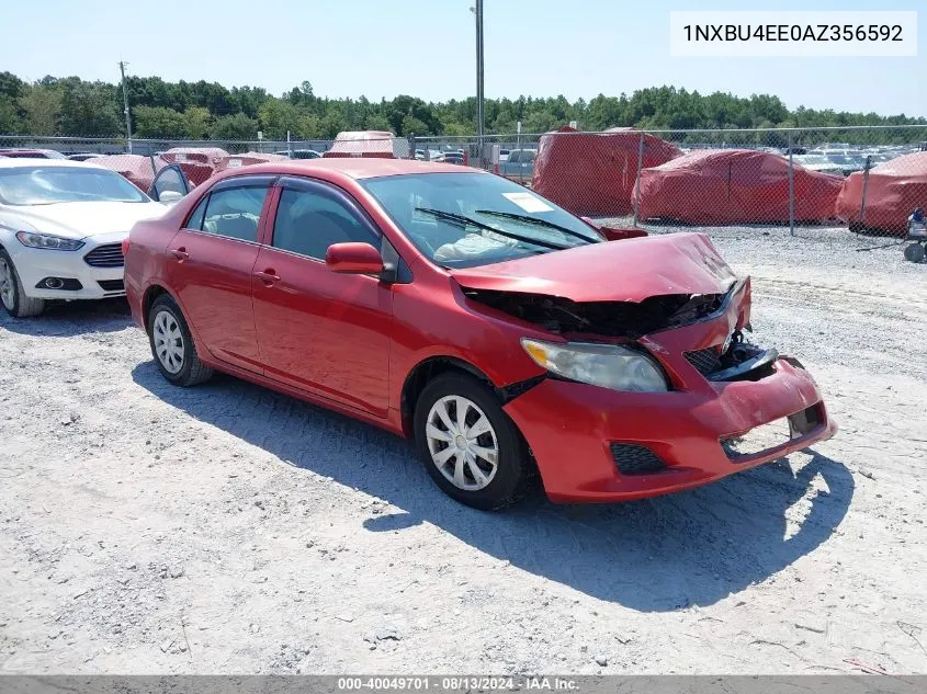 2010 Toyota Corolla Le VIN: 1NXBU4EE0AZ356592 Lot: 40049701