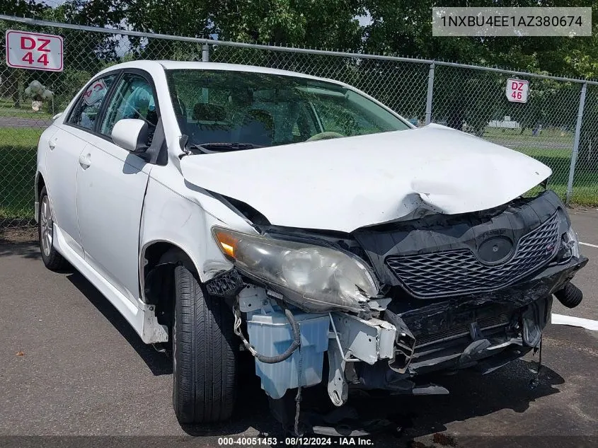 2010 Toyota Corolla S VIN: 1NXBU4EE1AZ380674 Lot: 40051453