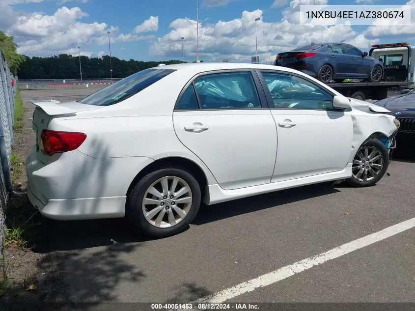 2010 Toyota Corolla S VIN: 1NXBU4EE1AZ380674 Lot: 40051453