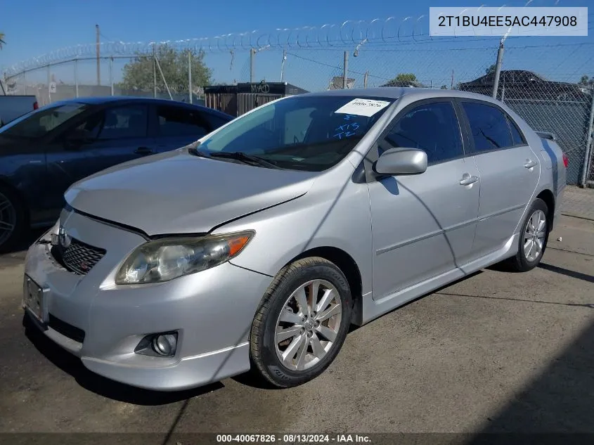 2010 Toyota Corolla S/Le/Xle VIN: 2T1BU4EE5AC447908 Lot: 40067826