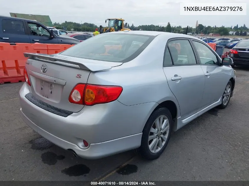 2010 Toyota Corolla S VIN: 1NXBU4EE6AZ379276 Lot: 40071610