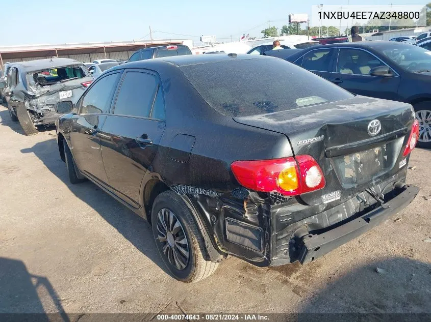 2010 Toyota Corolla S/Le/Xle VIN: 1NXBU4EE7AZ348800 Lot: 40074643