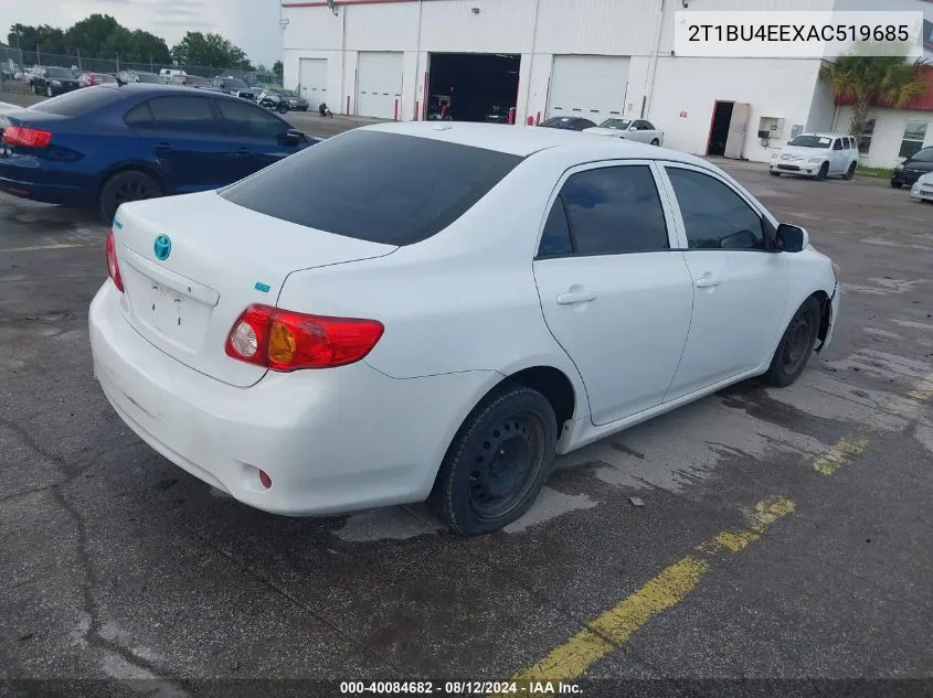 2010 Toyota Corolla Le VIN: 2T1BU4EEXAC519685 Lot: 40084682