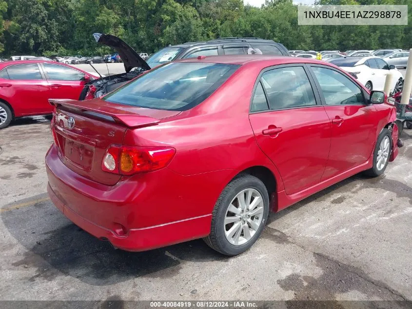 2010 Toyota Corolla S VIN: 1NXBU4EE1AZ298878 Lot: 40084919