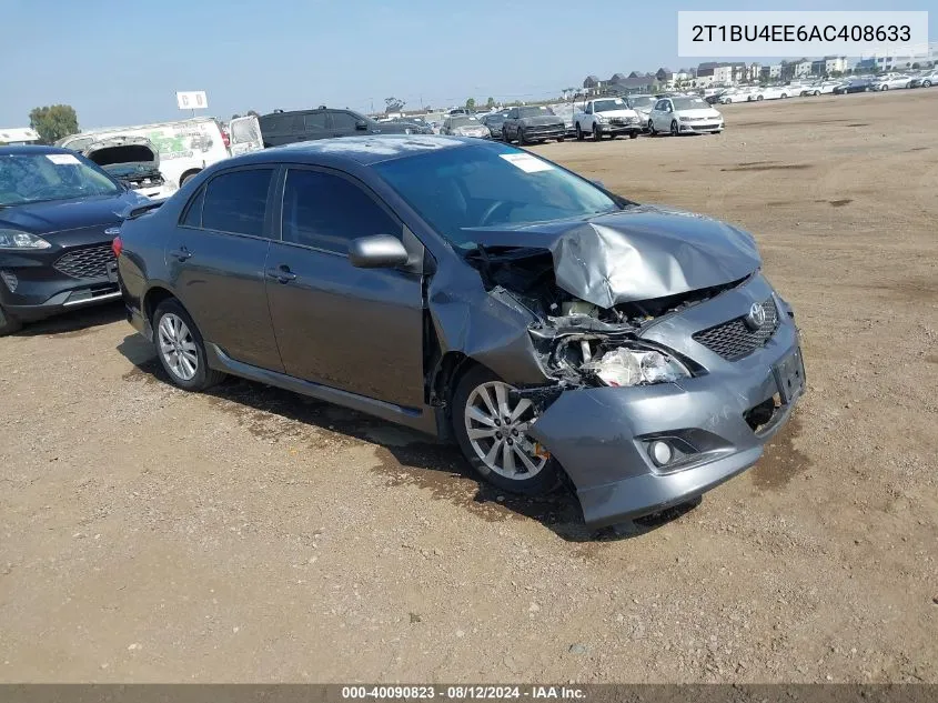 2010 Toyota Corolla S VIN: 2T1BU4EE6AC408633 Lot: 40090823