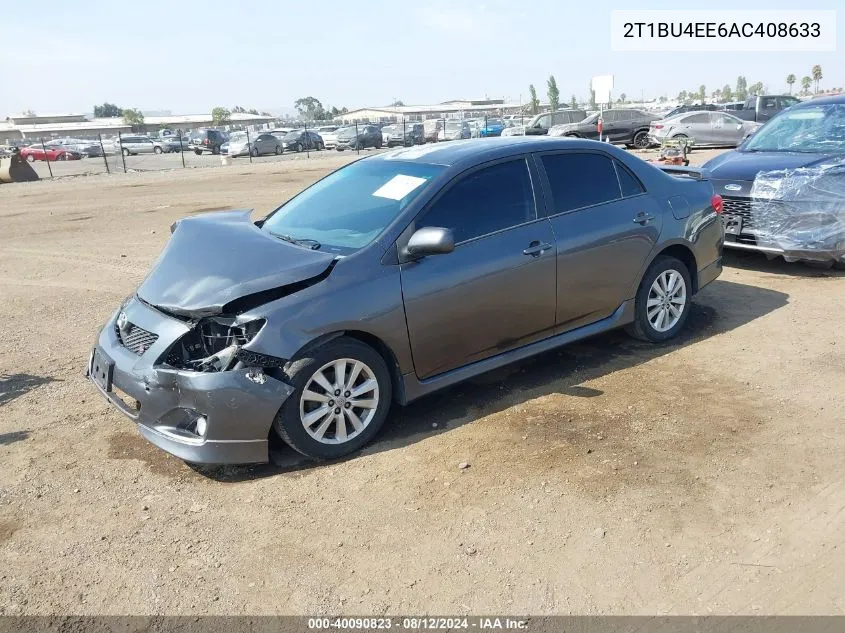 2010 Toyota Corolla S VIN: 2T1BU4EE6AC408633 Lot: 40090823