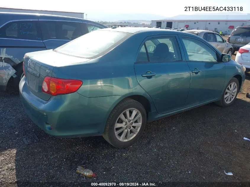 2T1BU4EE5AC433118 2010 Toyota Corolla Le