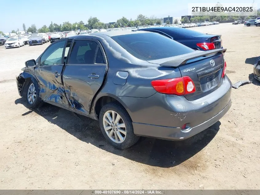 2010 Toyota Corolla S VIN: 2T1BU4EE9AC420825 Lot: 40107690