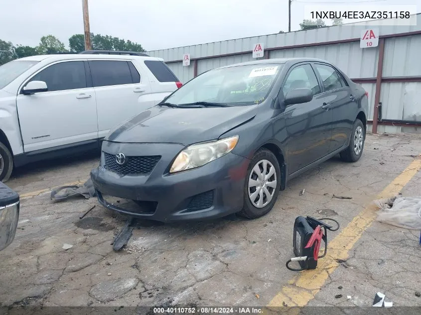 1NXBU4EE3AZ351158 2010 Toyota Corolla Le