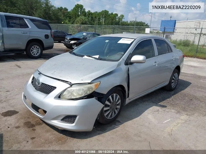 2010 Toyota Corolla Le VIN: 1NXBU4EE8AZ220209 Lot: 40121066