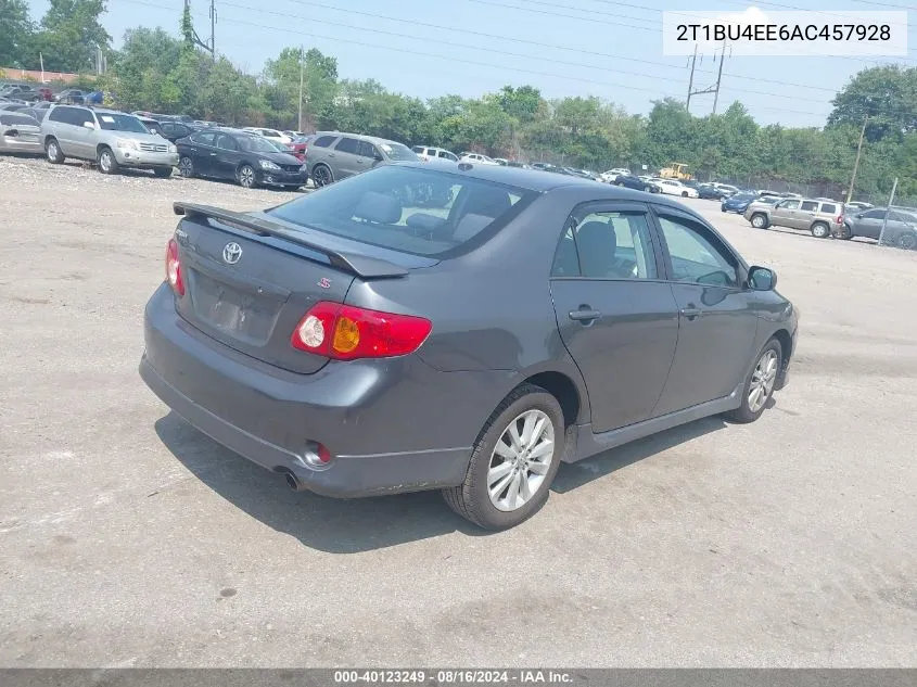 2010 Toyota Corolla S VIN: 2T1BU4EE6AC457928 Lot: 40123249