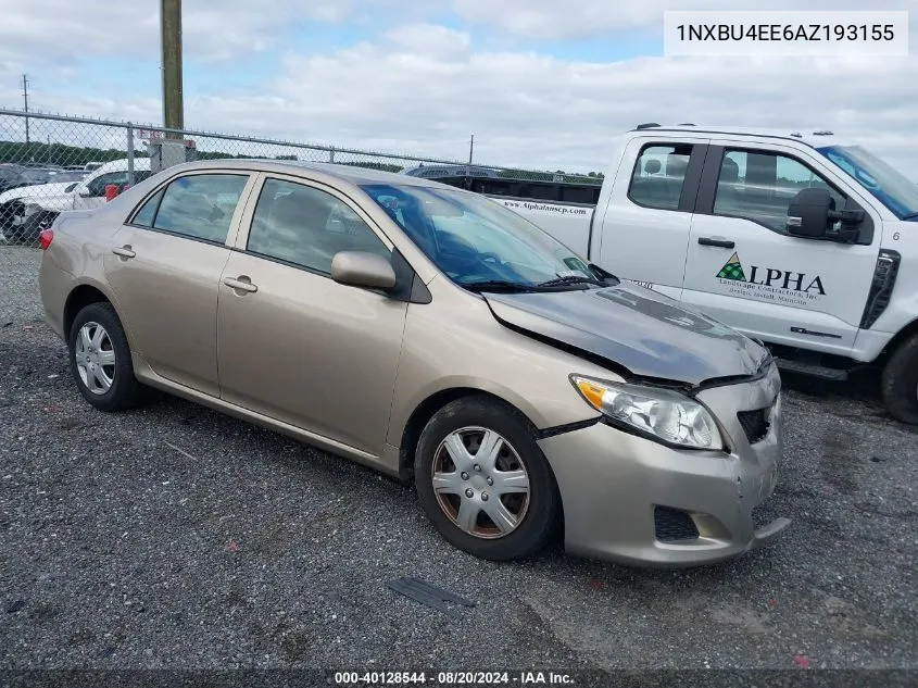 2010 Toyota Corolla Le VIN: 1NXBU4EE6AZ193155 Lot: 40128544