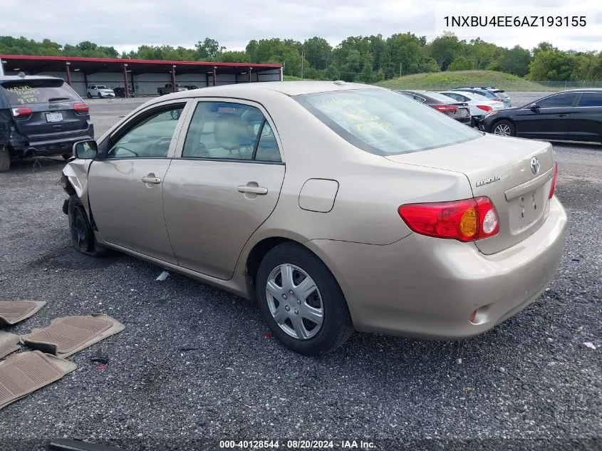 1NXBU4EE6AZ193155 2010 Toyota Corolla Le