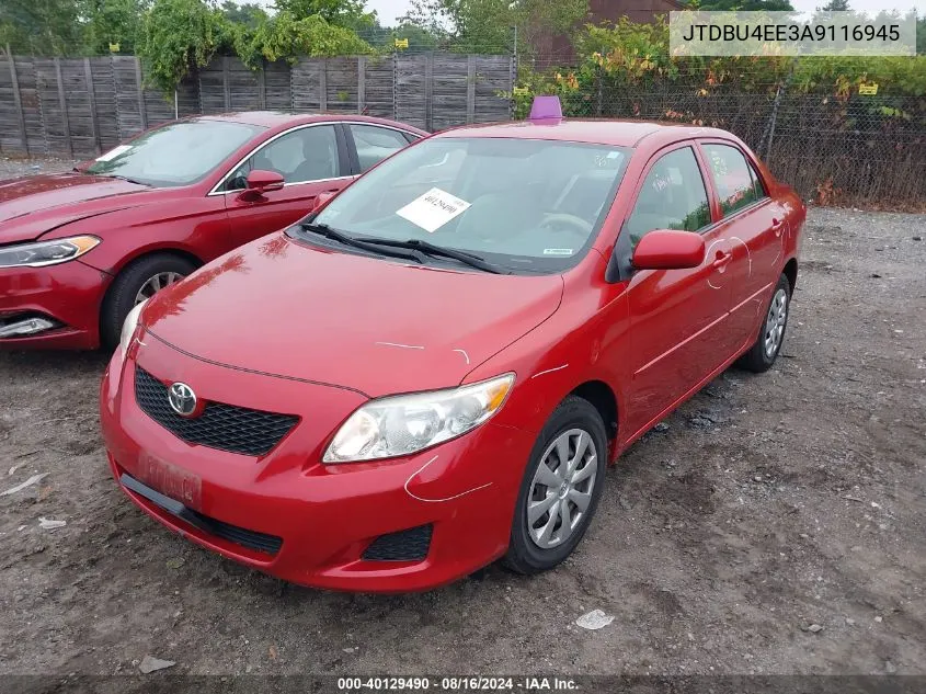 2010 Toyota Corolla Le VIN: JTDBU4EE3A9116945 Lot: 40129490