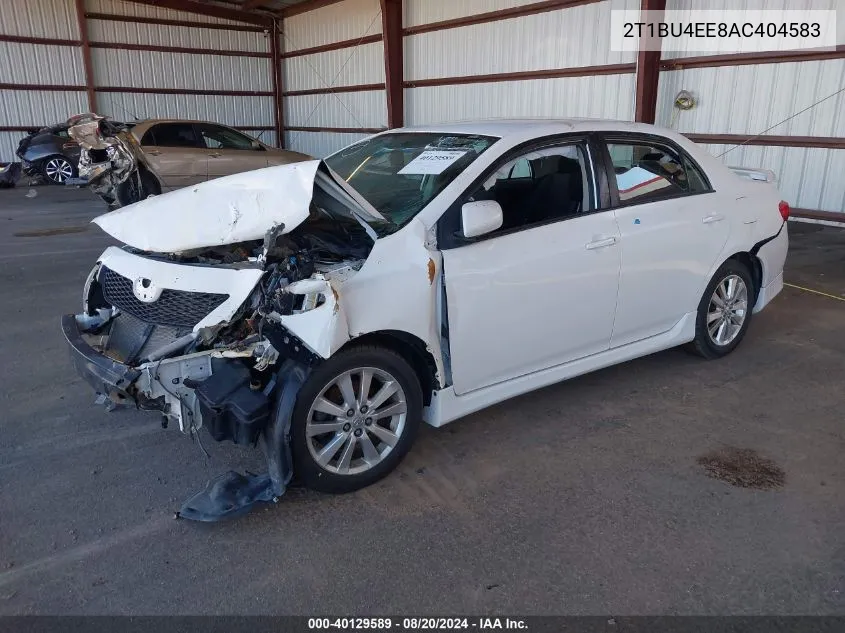 2010 Toyota Corolla S/Le/Xle VIN: 2T1BU4EE8AC404583 Lot: 40129589