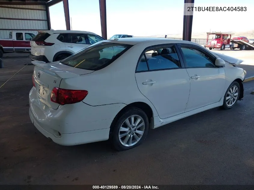 2010 Toyota Corolla S/Le/Xle VIN: 2T1BU4EE8AC404583 Lot: 40129589