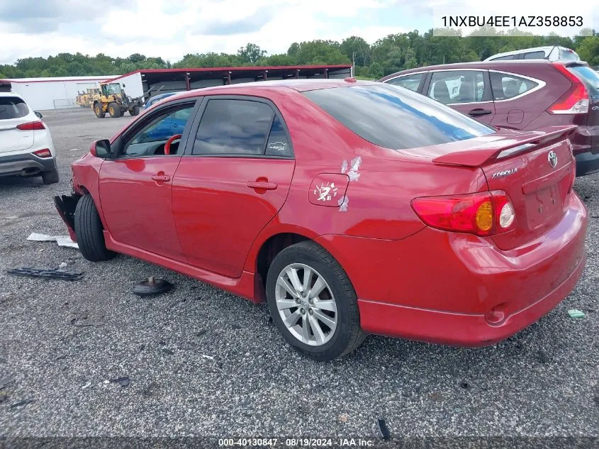 2010 Toyota Corolla S VIN: 1NXBU4EE1AZ358853 Lot: 40130847