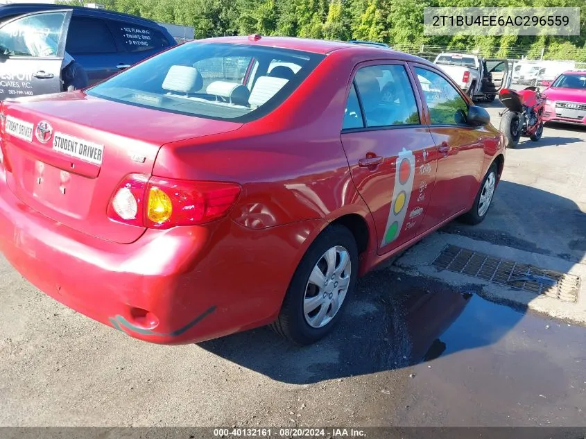 2010 Toyota Corolla S/Le/Xle VIN: 2T1BU4EE6AC296559 Lot: 40132161