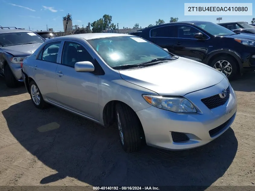 2010 Toyota Corolla Le VIN: 2T1BU4EE0AC410880 Lot: 40140192