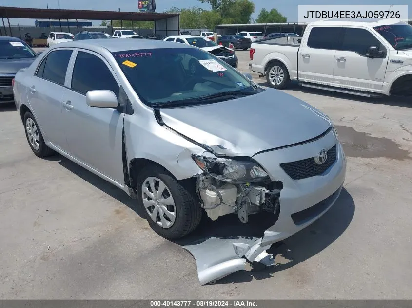 2010 Toyota Corolla Le VIN: JTDBU4EE3AJ059726 Lot: 40143777